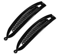 Clip per capelli di banana per donne, clip per capelli banana - Clip a doppio capelli Calta della coda di cavallo Barrette,2x barretta non slip, per lo stile classico per una pettina sottile e sottile