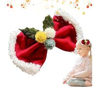 Clip per capelli di Natale, ciotole per capelli, clip per capelli, clip per capelli rossi, accessori per capelli di Natale, clip per capelli per bambini