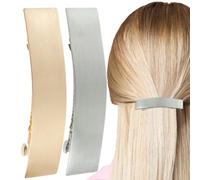 Clip per capelli - Hair Claw | Rettangular Large Gold Silver Spring French Metal Hairs Clips, Retro Barrettes per eventi formali, occasioni formali, look elegante, Updos, Secure Hold Women & Girls