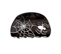 Clip per capelli in acetato con ragni neri, accessorio per costume per feste di Halloween ed eventi a tema, forniture per feste di Halloween