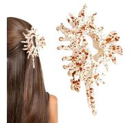Clip per capelli in conchiglia - Accessorio per capelli per donne | Artiglio di capelli non scivoloso per capelli spessi o magri | Clip per eleganti per matrimonio, festa, vacanze,