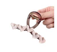 Clip per capelli in poliacrilato con accento moderno a forma di cuore per donne spesse o sottili per uso quotidiano Clip di sontuosità per le donne