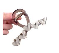 Clip per capelli in poliacrilato con accento moderno a forma di cuore per donne spesse o sottili per uso quotidiano Clip di sontuosità per le donne