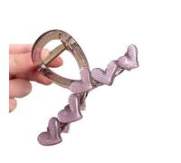 Clip per capelli in poliacrilato con accento moderno a forma di cuore per donne spesse o sottili per uso quotidiano Clip di sontuosità per le donne
