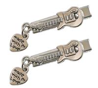 Clip per Capelli Leggero Per Ragazze Chitarra Forma Capelli Barrettes Cuore/Stella Ciondolo Ponytail Hair Barrettes Per Adolescenti Ragazze