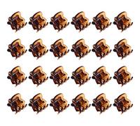 Clip per Capelli Mini,24 Pack Piccoli Mollettoni Capelli Mollette en Plastica Mollettoni Orchidea Pinze per Artigli per Ragazze Donna 1.5CM Marrone