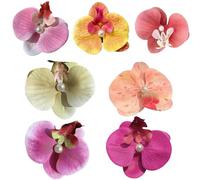 Clip per capelli orchidee farfalla, 7 pezzi carini clip per capelli di fiori hawaiani, clip per capelli floreali tropicali per donne femminile per matrimoni Summer Beach Party, clip per capelli orchi