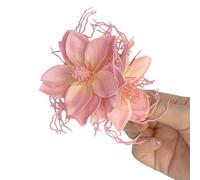 Clip per capelli per bambini Camellias forma per il palco della spiaggia abbigliamento da ballo artificiale anni 2000 ragazza copricapo vacanza vacanza