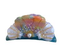 Clip per capelli perlati, capelli a stelle di stelle, accessorio per capelli simpatici, design perle di lunga durata e confortevole e non slittata, 9x4,3 cm, per panino e coda di cavallo