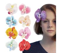 Clip per capelli, s acconciature per capelli Clip | 9x forcine per capelli orchidee tropicali - Eleganti fermagli floreali per lo styling di Holiday Anti-Slip per incontri di scuola nuziale