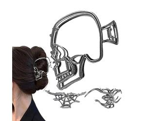 Clip Per Capelli Spaventosi | Artiglio Di Metallo ' Per Una Ragazza Fresca, 3 Pezzi Spooky Spider Skull Hair Clip Per All'aperto Prestazioni Perction Party Cosplay Fall School Home