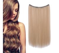 Clip per capelli umani in estensioni, extension per capelli umani Clip Ins, parrucca invisibile, parrucca invisibile alla ricerca naturale, postima dritta lunga 20 pollici