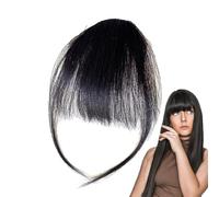 Clip per capelli umani sulla frangia - Estensioni della frangia dei capelli reali, capelli coperta della fronte | Clip naturale nella frangia per donne con capelli diradanti, estensione dei capelli qu
