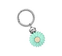 Clip per cappello a forma di fiore in silicone alla moda, sicura per uso esterno, multiuso, per borsa, portachiavi, decorazione per viaggi essenziali da viaggio, Verde chiaro, Taglia unica