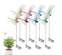 Clip per cappello a libellula, per interni ed esterni, finta libellula, decorazione realistica da giardino, paletti naturali per spaventare le mosche, per interni ed esterni