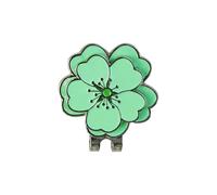 Clip per cappello da golf marcatore a forma di fiore in lega di zinco accessorio portatile per individuare la palla e gioielli alla moda in lega di zinco clip da golf, Misura unica, come descritto