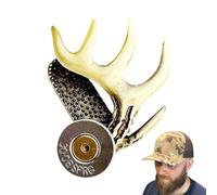 Clip per cappello per cacciatore, clip per tesa in ottone con antler di cervo, clip per tesa per cacciatore, clip per cappello in ottone con corno di cervo, clip per cappello per tesa da caccia, clip