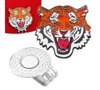 Clip per cappello segnalibro a sfera - Posizione della palla della tigre | Clip per supporto per pallina da golf | Ger Segnaposto a sfera, attrezzatura da golf, design unico della tigre, supporto tigr