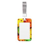 Clip per carte d'identità con motivo a palline da pickleball, con cordino per badge, per impiegati in ufficio
