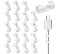 Clip per cavi adesivi - supporti per la gestione del filo da 20 pacchi, organizzatori di cavi non perforati, robusti supporti per di autoadesiva, dispositivi di fissaggio a parete compatti pe