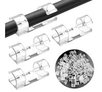 Clip per cavi autoadesivi, 60 pezzi Clip per cavi adesivi trasparenti Clip per cavi per luce esterna Clip per gestione cavi invisibili per lucine sotto la scrivania, il muro, l'auto e i cavi elettrici