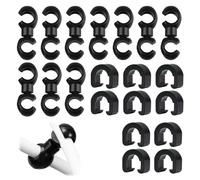 Clip per cavi della bicicletta, 10 PCS S-Hook Clips Clip per cavi del freno della bicicletta, 10 PCS C-Clip per cavi della bicicletta per linee di freno Mtb Bike Road Bicycle (nero)