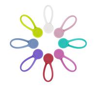 Clip per Cavi Magnetici Riutilizzabili Silicone Fermacavo Magnetiche Regolabili Fascette Stringicavo per Organizzare Cavi USB Auricolari Utilizzabili Anche Come Segnalibri Portachiavi 8 Pezzi