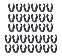 Clip per Cavi Microfono in Plastica ABS 32 Clip per Cavi Microfono | Plastica ABS robusta, resistenza frattura, durata lunga, colore nero, design compatto(Small Size)