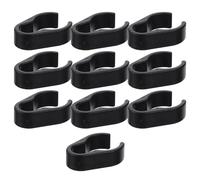 Clip per Cavi Microfono Nero 10 Pezzi, Morsetto Plastico 25mm | Clamp Microfono per Palco e Aula, Installazione Facile, Flessibile, Fissaggio Rapido, Clips per Cavi Microfono