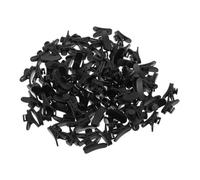 Clip per Cavo Auricolari 100 Pezzi in Plastica Nera | Fissaggio su Colletti e Fili, Uso in Palestra o Ufficio, Formato Portatile in Cento Pezzi