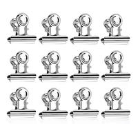 Clip per Cerniere, 50 Pezzi Clip da Graffetta in Metallo per Bulldog, 22mm Argento Pinze Multiuso per Foto, Ufficio, Scuola e Famiglia (Argento)