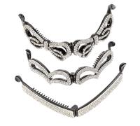 Clip per Chioma Banana Grande con Pietre Decorative, 3 Pezzi | Dentellato, Tensione Elevata, Fermaglio per Coda di Cavallo, per Acconciature Raccolte e Uso Quotidiano