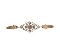 clip per cintura, Confezione da 3 fermagli for scialle e cardigan con motivo floreale retrò(D-antique Silver)