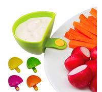 Clip per ciotole, piatti, clip per patatine fritte, supporto per salsa, piatto, ciotola in plastica e supporto per salse, per spezie, salsa di pomodoro, sale, aceto, ketchup