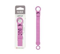 Clip per ciuccio BIBS Loop - Elegante e sicuro, utilizzabile con una sola mano, si adatta a tutti i BIBS e alla maggior parte delle marche, lavabile in lavatrice, età 0+ - Bubblegum