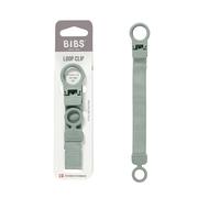 Clip per ciuccio BIBS Loop - Elegante e sicuro, utilizzabile con una sola mano, si adatta a tutti i BIBS e alla maggior parte delle marche, lavabile in lavatrice, età 0+ - Sage