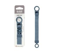 Clip per ciuccio BIBS Loop - Elegante e sicuro, utilizzabile con una sola mano, si adatta a tutti i BIBS e alla maggior parte delle marche, lavabile in lavatrice, età 0+ - Petrol