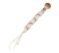 Clip per ciuccio Ragazza, Clip per porta ciuccio, Corda di cotone con clip in legno, Corda in legno e cotone, supporto flessibile intrecciato Boho Paci per ragazze, ragazzi, bambini piccoli