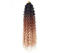 Clip per coda nei capelli 24" Trecce a scatola di farfalle Capelli all'uncinetto 6 confezioni Capelli all'uncinetto pre-looped Farfalla lunga Locs Trecce a scatola di giungla Capelli all'uncinetto Tre