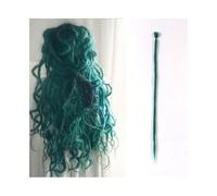 Clip per coda nei capelli Estensioni dei dreadlock fatti a mano da 20 pollici 5 fili Chiusure di dreadlock sintetici Trecce all'uncinetto Capelli 1,0 cm Treccia di torsione finta Capelli Reggae Dreads