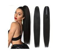 Clip per coda nei capelli Estensioni della coda di cavallo con clip for artigli Capelli umani Remy 10-30 pollici Capelli lisci lunghi Coda di cavallo Posticci Clip nelle estensioni dei capelli coda di