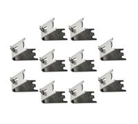 Clip per Congelatore in Acciaio Inox, 10 Pezzi, Argento | Design Curvo a Coda di Rondine, Bordi Rialzati, per Frigorifero e Vetrine