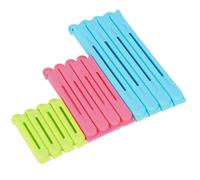 Clip per conservare alimenti per borse, chiudiborse per patatine | Set di sigilli per alimenti con chip colorati | 12 chiusure snack diverse dimensioni riutilizzabili per la conservazione della cucina