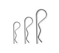 Clip per coppiglie di tipo R, Coppiglie a molla tipo R argento M1-M7 10-100 pezzi(M3x65,50pcs)