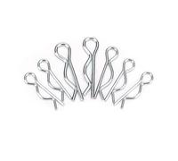 Clip per coppiglie di tipo R, Perni elastici a clip R Cotter in acciaio al carbonio argento, misure multiple M1-M4, 3-50 pezzi(1.5x28mm 30pcs)