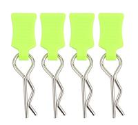Tbest Clip per Corpo RC perni Elastici piegati, 1/8 1/10 1/12 Clip per Corpo RC perni R + Set di staffe di Fissaggio Accessorio per Clip per Corpo Piegato Modello RC(Giallo Verde)