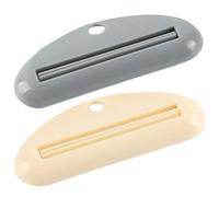 Clip per dentifricio - Distributore di dentifricio carino a forma di cartone animato | 2 x Spremidentifricio crema per le mani, pinze da pressare a tubo a forma di animale domestico, strumento per