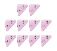 Clip per file multiuso a forma triangolo da 10, Purple | Clip per documenti trasparenti, leggere e multiuso per organizzare appunti, foto, cartoline, materiale scolastico