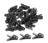 Clip per Filo Cuffie e Microfono, 200 Pezzi in Plastica Nera | Rotazione a 360 Gradi, Gestione Ordinata dei Cavi, per Videoconferenze e Camicie