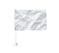 Clip per finestra esterna per auto, in carta stropicciata, morbida, pieghevole, 30 x 45 cm, decorazione per auto su entrambi i lati, colore: bianco